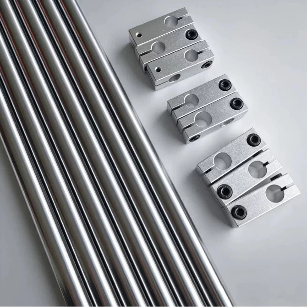 1PCS Aluminum Alloy Optical Axis Cross Block Steel Pipe Fixing Bracket Connecti Dia 6 8 10 12 14 15 16 18 20 22 25 28 30 40mm