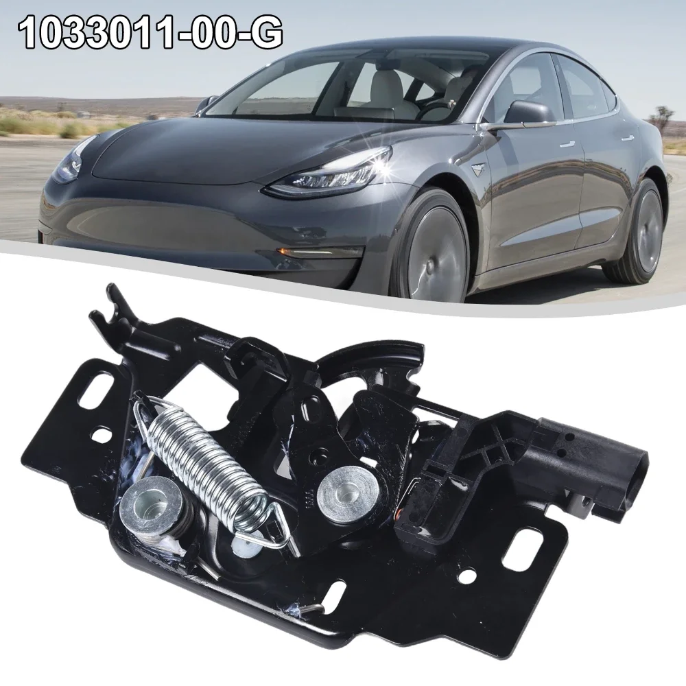 Eenvoudige installatie Slot Klink Motorkap Kap Directe vervanging Metaal 1033011 -00-G zwarte auto-accessoires voor Tesla Model 3X S