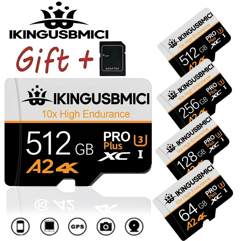 Extreme Pro TB 512GB 256GB 64GB 32GB microSDHC SDX C UHS-I Memory Card micro TF 170GB/s Class10 U3 With SD Adapter