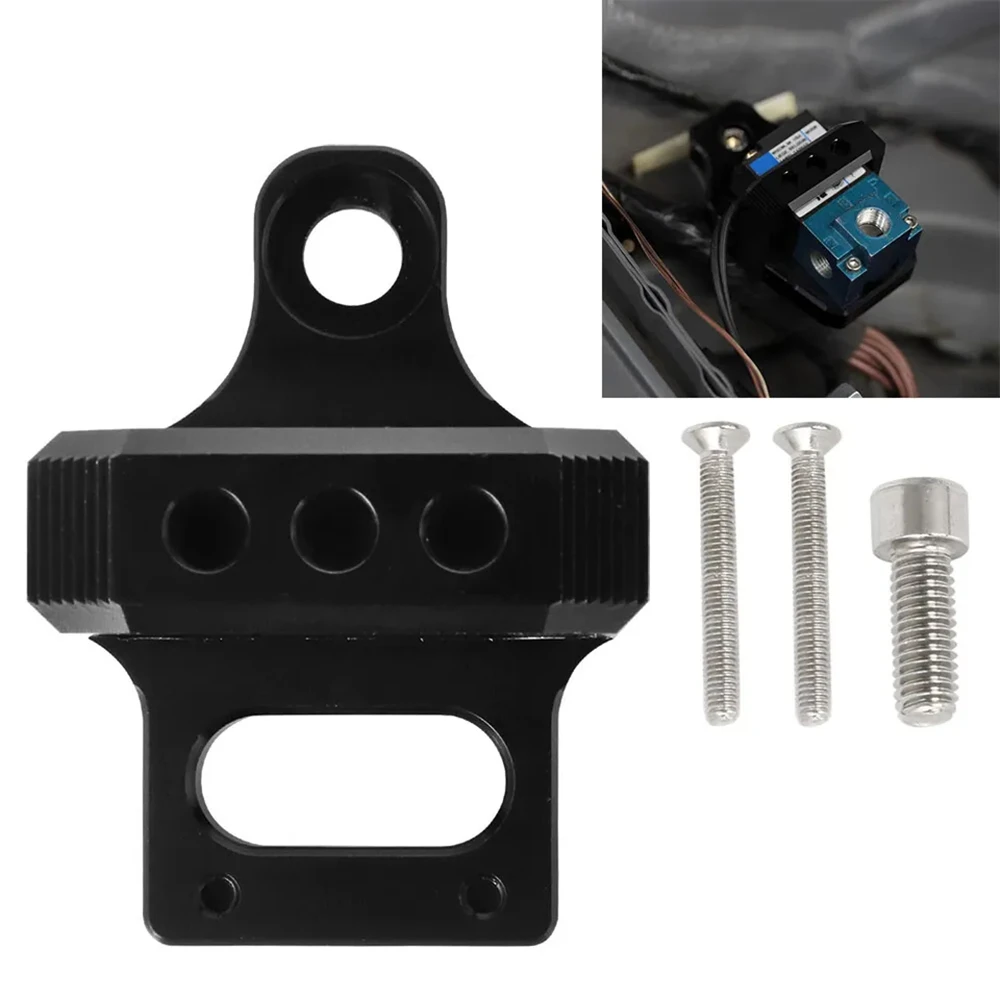 

for MAC AEM 3 Port Boost Controller Solenoid Valve Mount Holder Bracket Billet Aluminum for Honda Civic