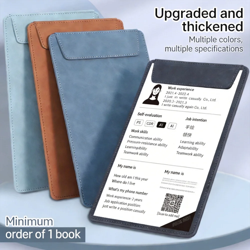 

PU Leather Menu Wine Holder Invisible Magnetic Buckle Pen Insert A4 A6 File Folder Waterproof Clipboard Document Clip Restaurant