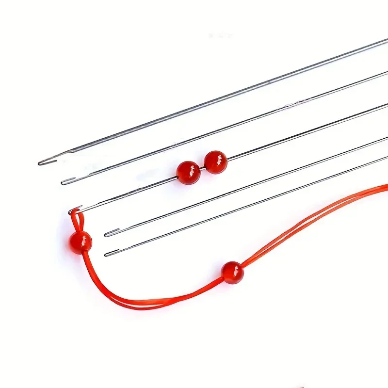 2 Pieces Beading Pins Set Steel Wire Spiral Hook for Jewelry Making DIY Craft Sewing Beads Threading Needlework Crochet