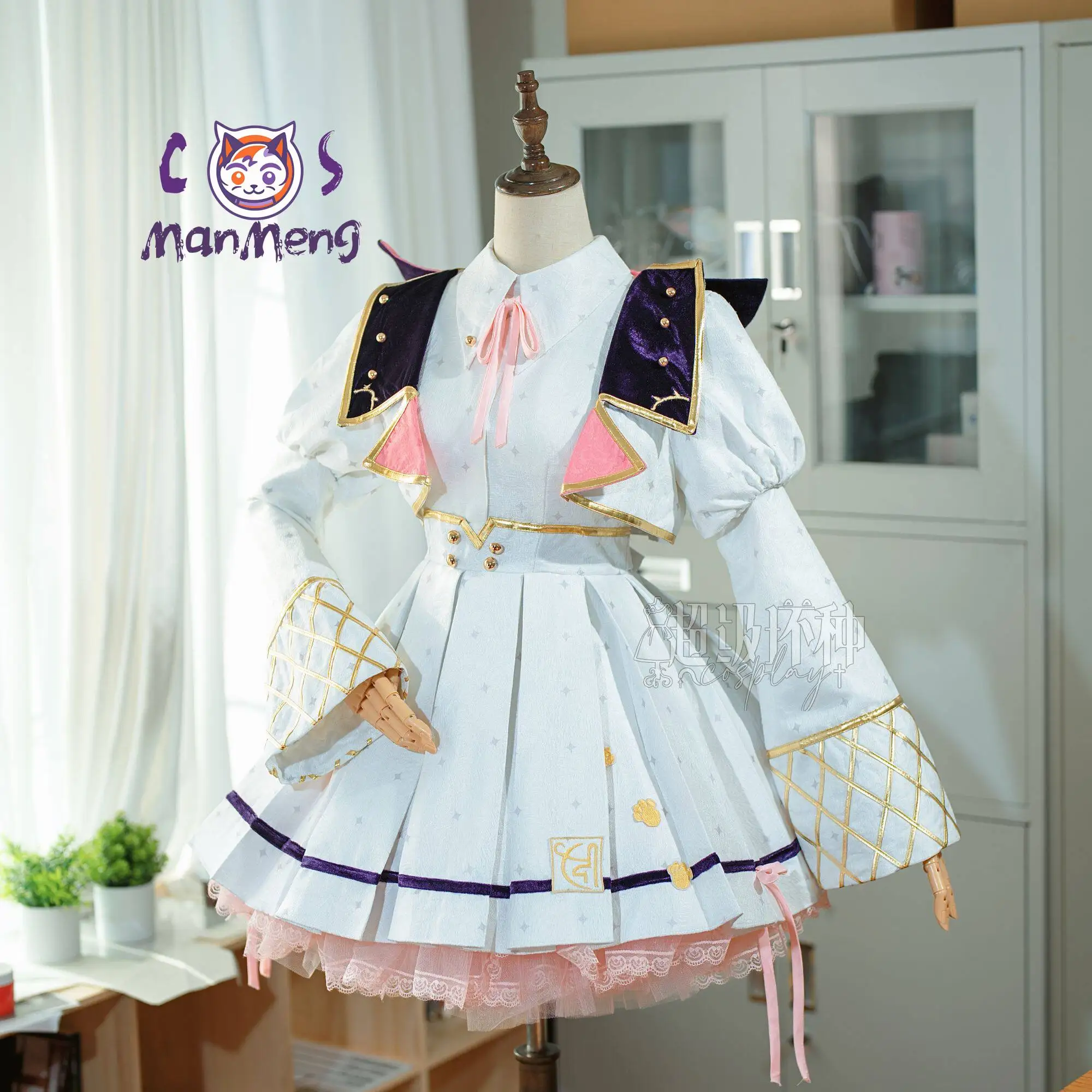 Anime Danganronpa Nanami ChiaKiCosplay Costume Girl Sweet Lolita Dress Headwear Tie Coat Socks Halloween Party Full Set Suit view 5