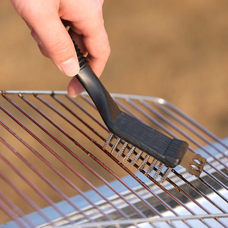BBQ Brush Barbecue Grill Brush Kitchen Accessories Stainless Steel Wire Bristles Scraper BBQ Grate Cleaner BBQ Accessories Tools