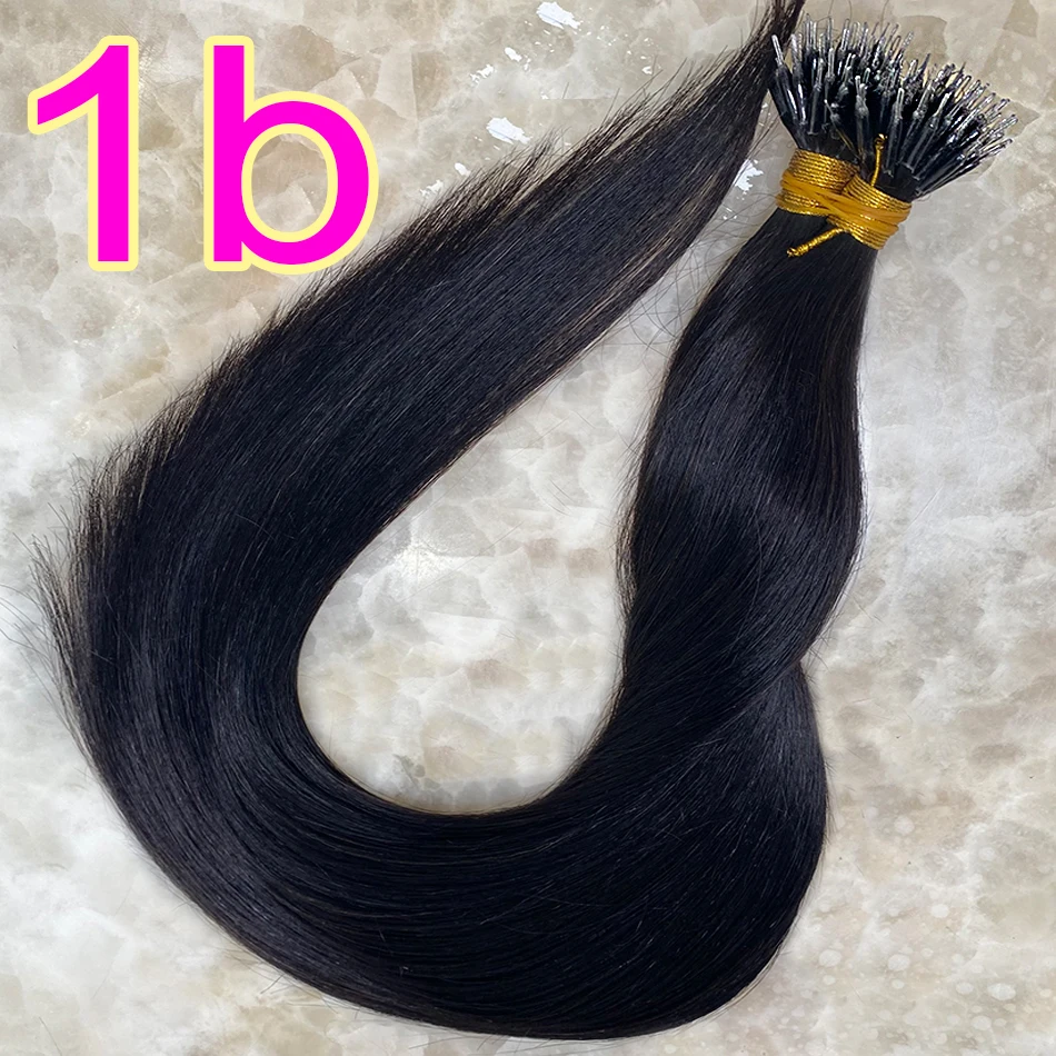 50g/50 ยืน NANO ลูกปัดต่อผมมนุษย์ NANO แหวนต่อผม NANO-Bond Hair Extensions NANO TIP Extensions Silky