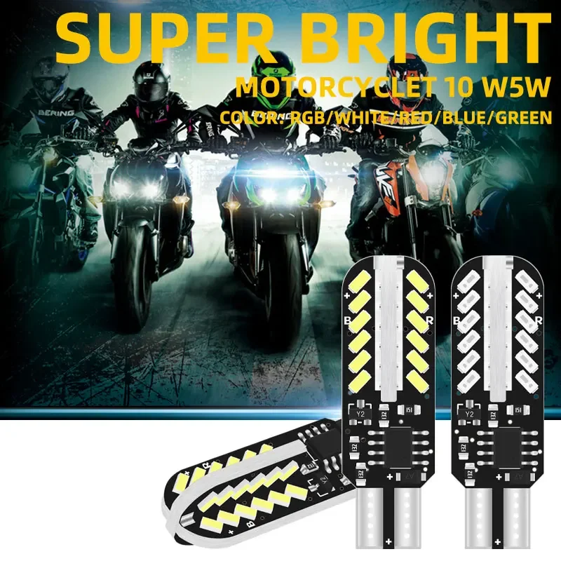 TCYATO The small LED width indicator light for automobiles and motorcycles flashes with high brightness, T10 48SMD 3014