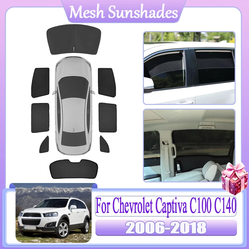 

For Chevrolet Captiva C100 C140 2006~2018 2008 Auto Magnetic Front Windshield Sunshade Curtain Side Window Shade Mesh Curtain