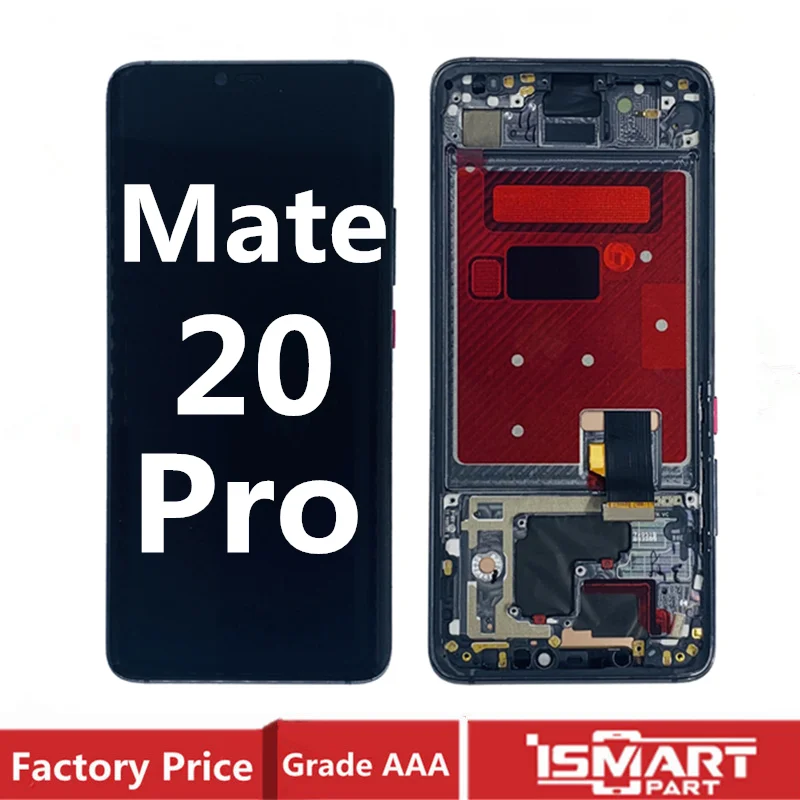 Display For Huawei Mate 20 Pro LCD with Frame Display Touch Screen Digitizer Fingerprint Fully Assembly LYA-L29