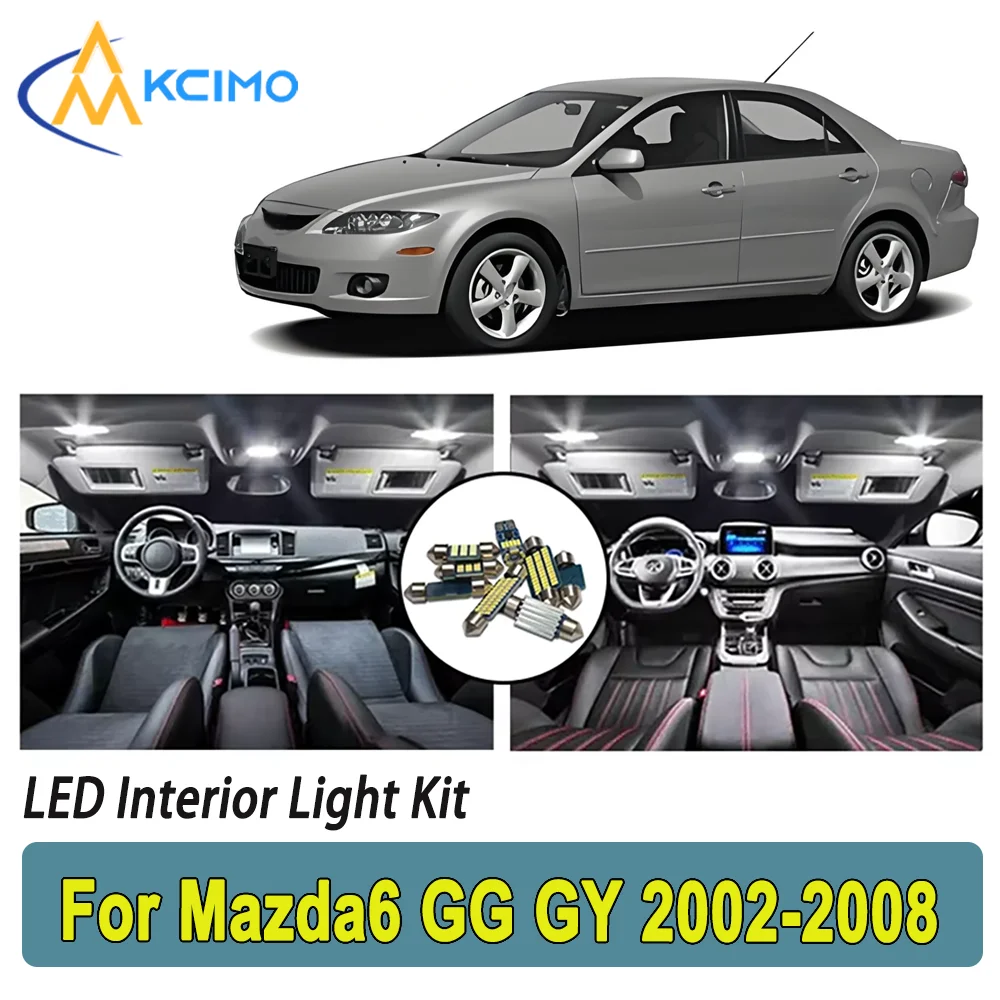 

New Light Bulb For Mazda6 GG GY (2002-2008) Premium Bright LED Interior Dome Map Trunk Light Kit Car Led Lamps New Canbus LED