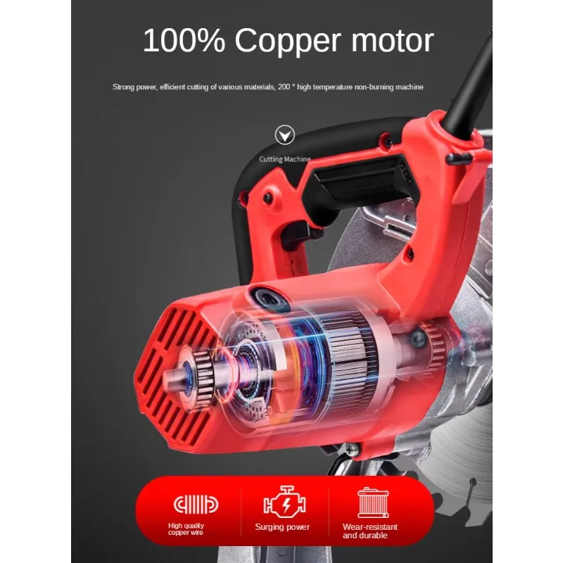 220V Adjustable Angle Portable Circular Saw Household Wood Metal Profile Cutting Machine