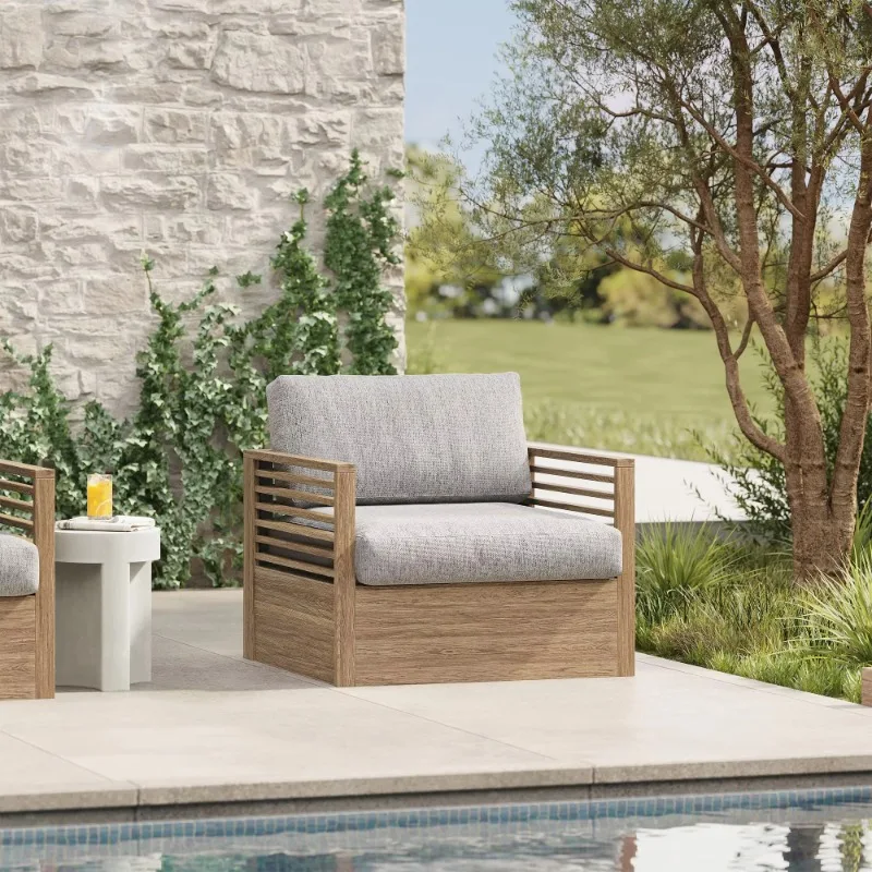 Teak recliner outdoor furniture wooden garden patio furniture sofa