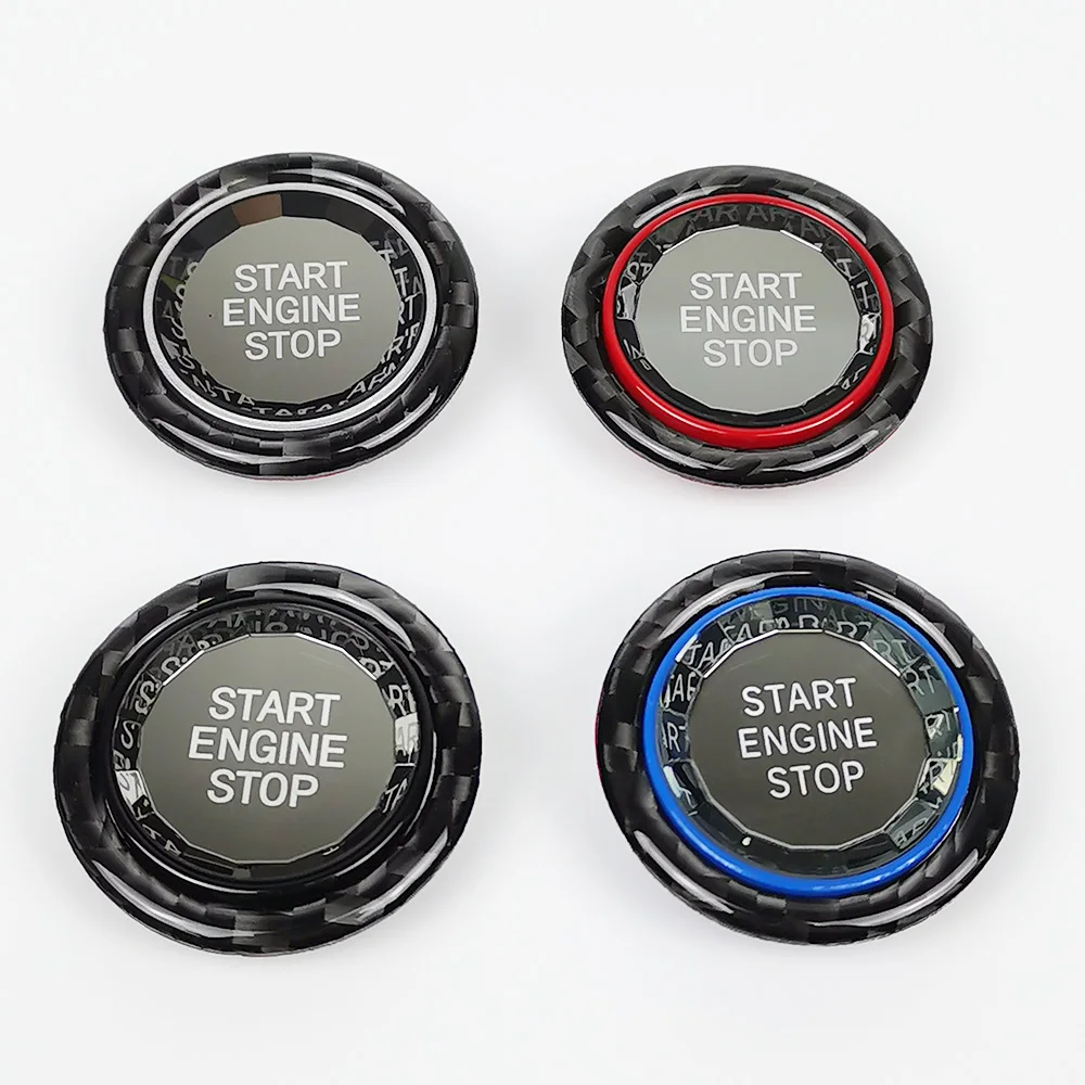 Car Start Stop Button Switch Cover&Ring For BMW E Seriers E90 E91 E92 E93 E87 E60 E83 E84 E89 Black Silver Red Blue