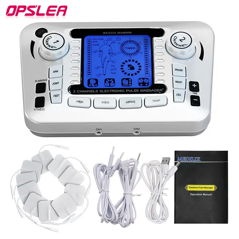 TENS Electrostimulator EMS Massager Muscle Stimulation Electric 12 Modes Low Frequency Physiotherapy Device Relaxation Treatment