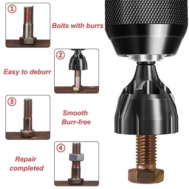 Hex-Shank Deburring External Chamfer Tool,Quick Release Deburring Chamfering Drill Bit Bolt Deburring Tool Fits 3-20mm