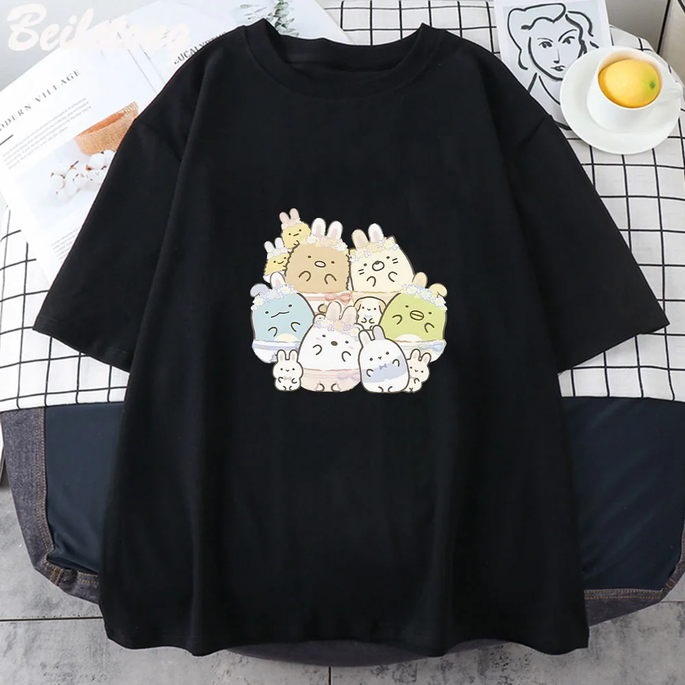 Anime Sumikko Gurashi Men Woman T-shirt Summer Casual Student Short Sleeve Tee Shirt Clothes Harajuku Oversize T Shirt Tops