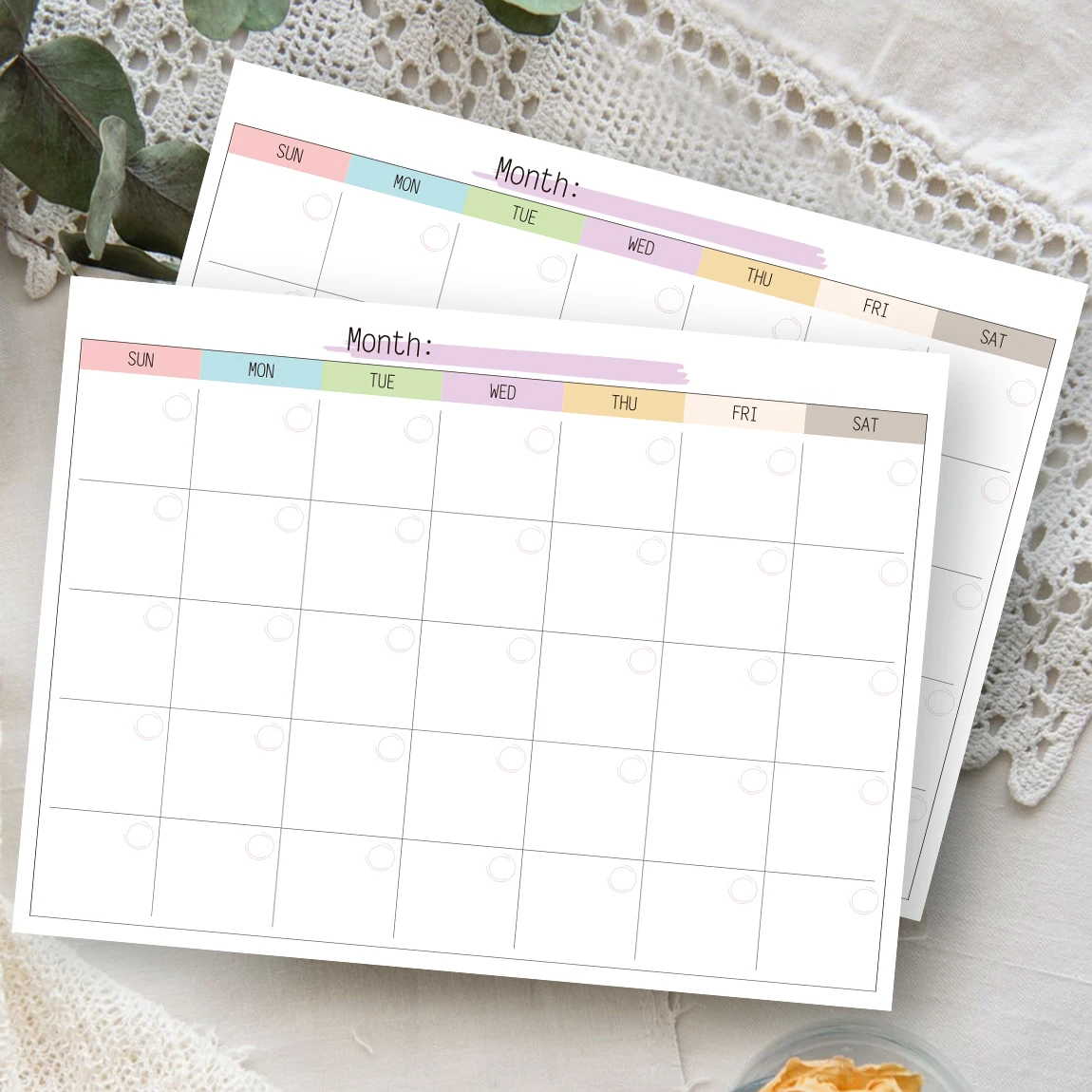 1pc 24-sheet detachable undated monthly plan notepad notebook itinerary planner school supplies teaching supplies