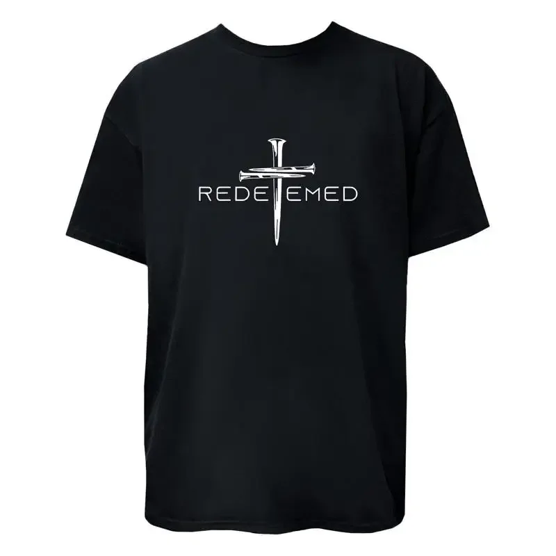 Redeemed Nails Cross Graphic T Shirt Hoodie Sweatshirt Unisex