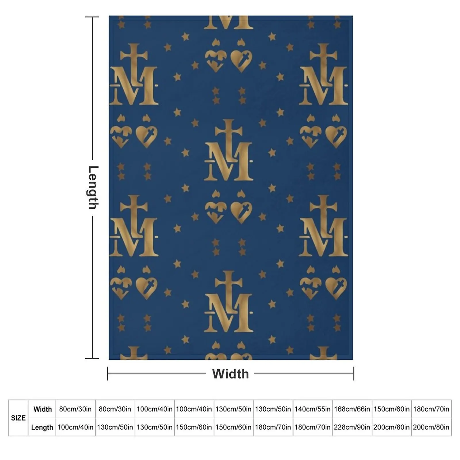 Miraculous Medal (M??daille miraculeuse) Medal of Our Lady of Grace Throw Blanket Custom Soft Luxury Throw Blankets