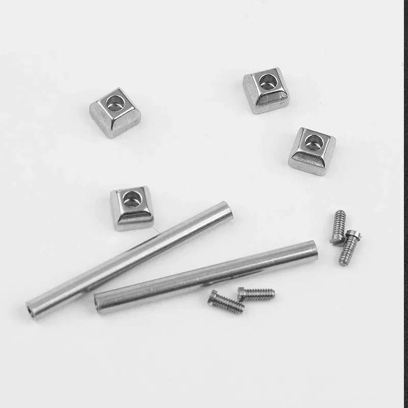 16mm 18mm 20mm 22mm For Cartier PASHA Stainless Steel Connecting Rod Leather Steel Watch Band lead screwWatch Accessories Belt
