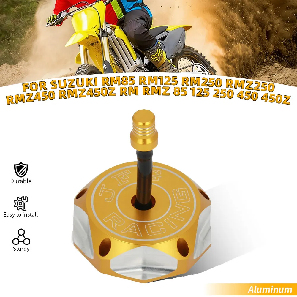 Motorcycle CNC Gas Fuel Tank Cover Cap For SUZUKI RM85 RM125 RM250 RMZ250 RMZ450 RMZ450Z RM RMZ 85 125 250 450 450Z