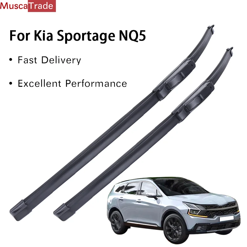 for Kia Sportage NQ5 5 2022 2023 2024 2x Car Wipers Blade Cutter Boneless Frameless Windscreen Windshield Rubber Car Accessories