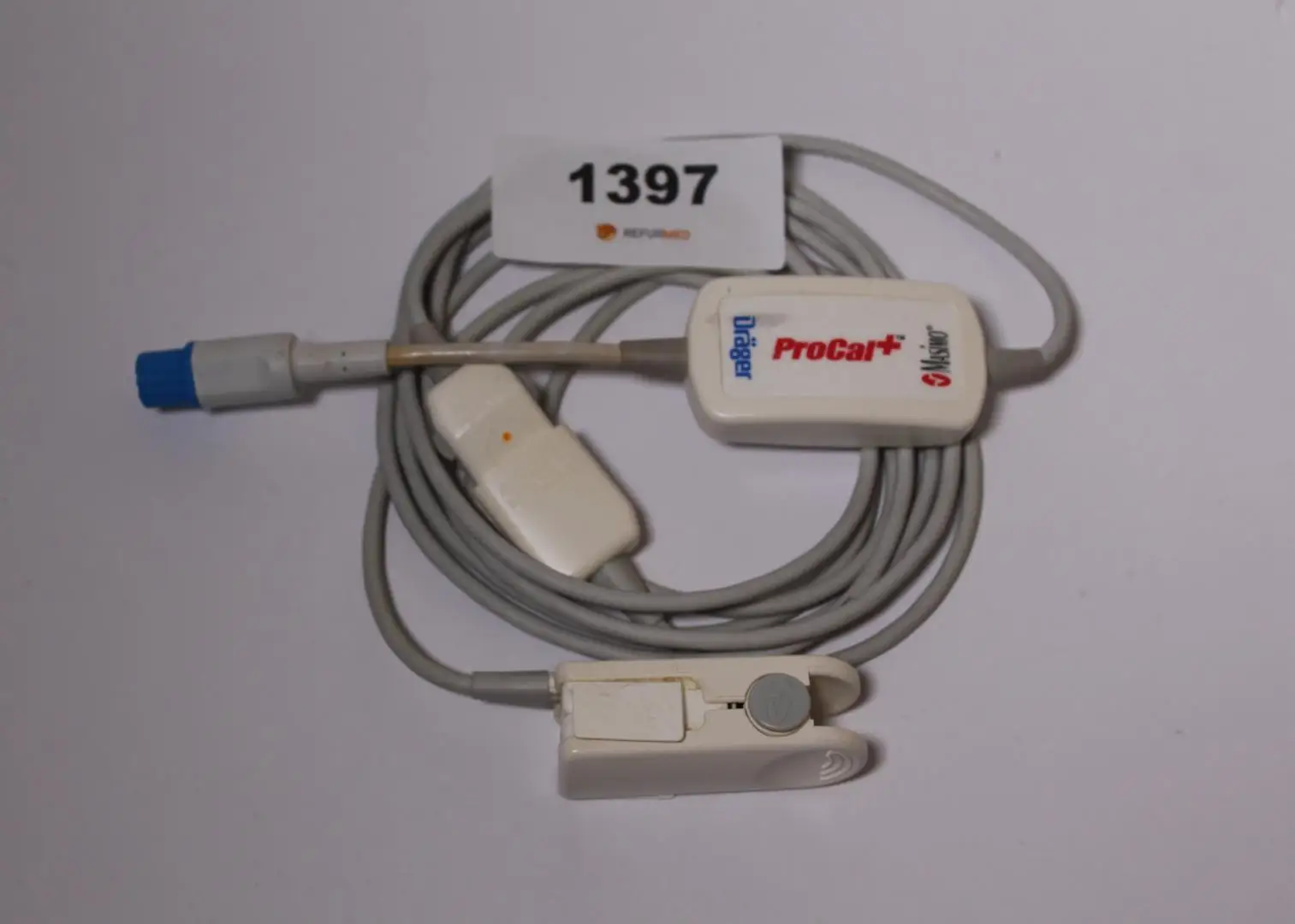 Drager ProCal Spo2 Masimo LNOP-kabel 2 meter 6,6 ft 7-pins 7492601   Geschikt voor ProCal Spo2 Masimo LNOP Hoge kwaliteit