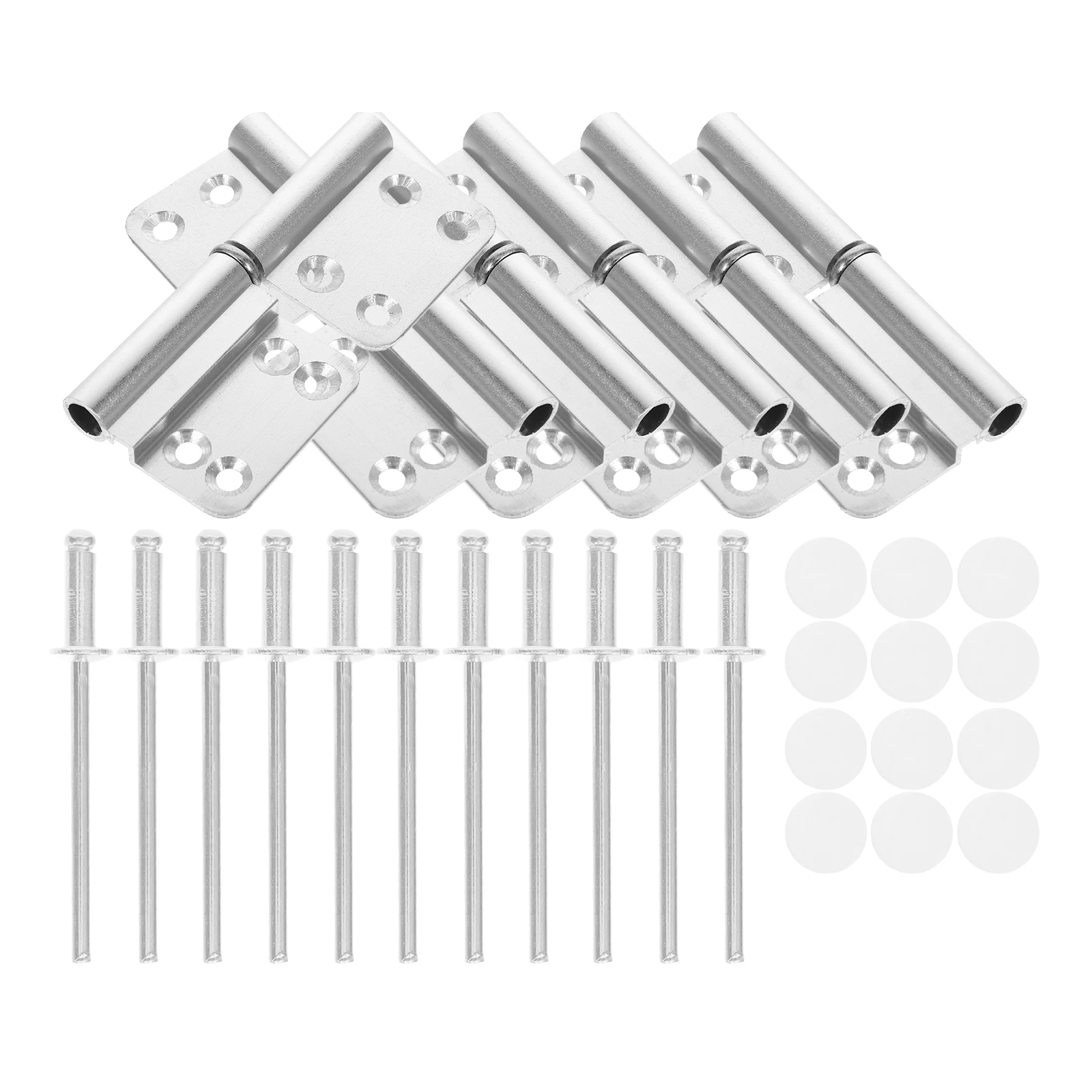 

6 Sets Bathroom Door Hinges Aluminum Alloy Detachable Lift Off Heavy Duty Flag Compatible Smooth Operation Easy Install