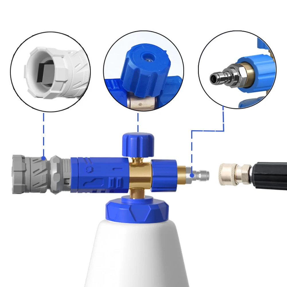 

Adjustable Foam Lance Nozzle Adapter Foam Pot 360 Adjustable Nozzle Engineering Plastics Material For Electric Pressure Washers