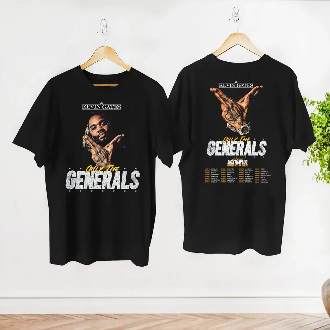 Only The Generals  Tour Tour 2023  T-Shirt Rapper  Shirt Kevin Gates Merch Kevin Gates Fan Gift