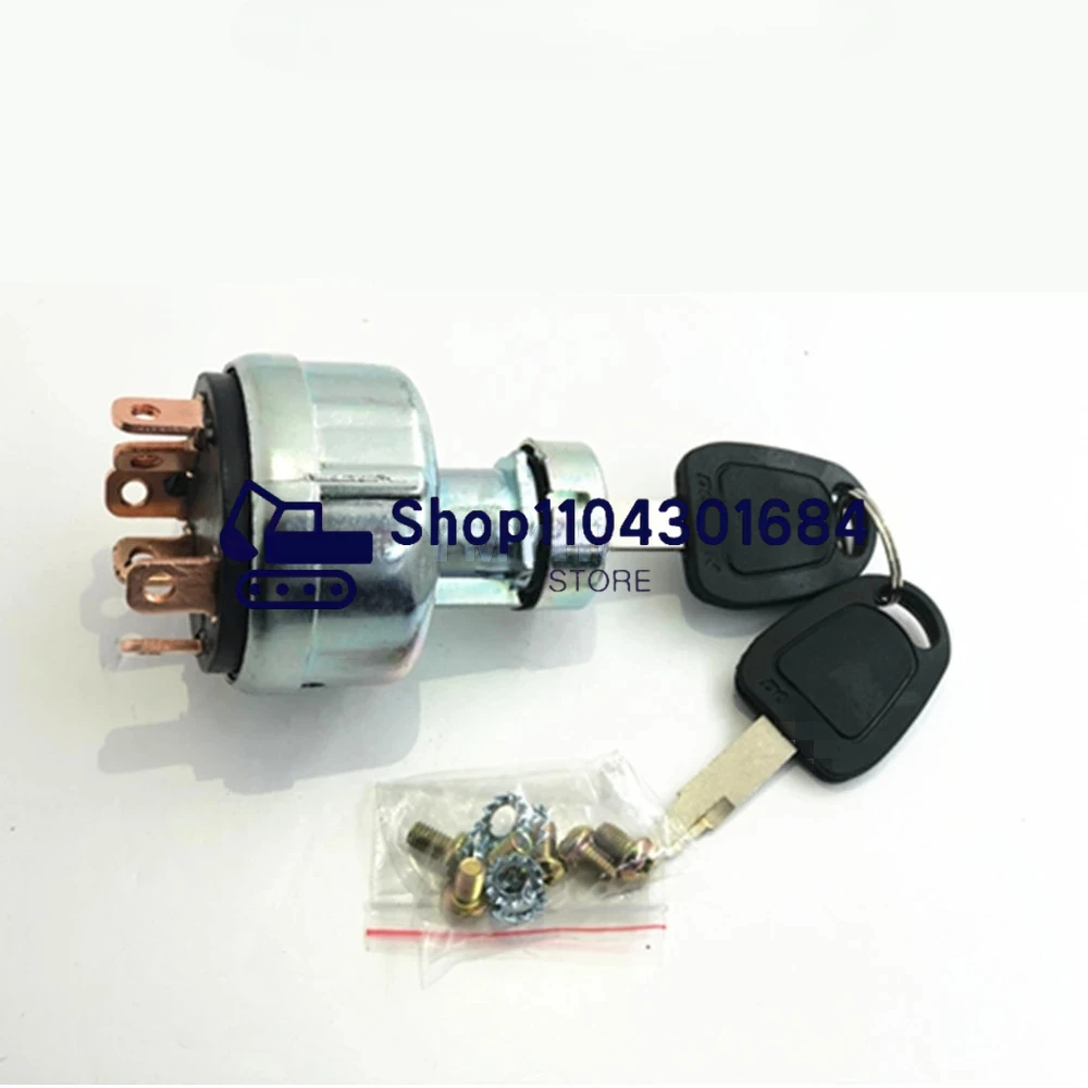 For Doosan Daewoo 55/60/150/220/225-7-9 Excavator Ignition Switch Start Electric Door Lock High Quality Excavator Accessories