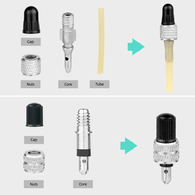 DV Nozzles for Dunlop Blitz Woods Valve Rubber Hose Core or EP2 Hose Free Plugs Bicycle Tire Tube British German Style Ventil view 5