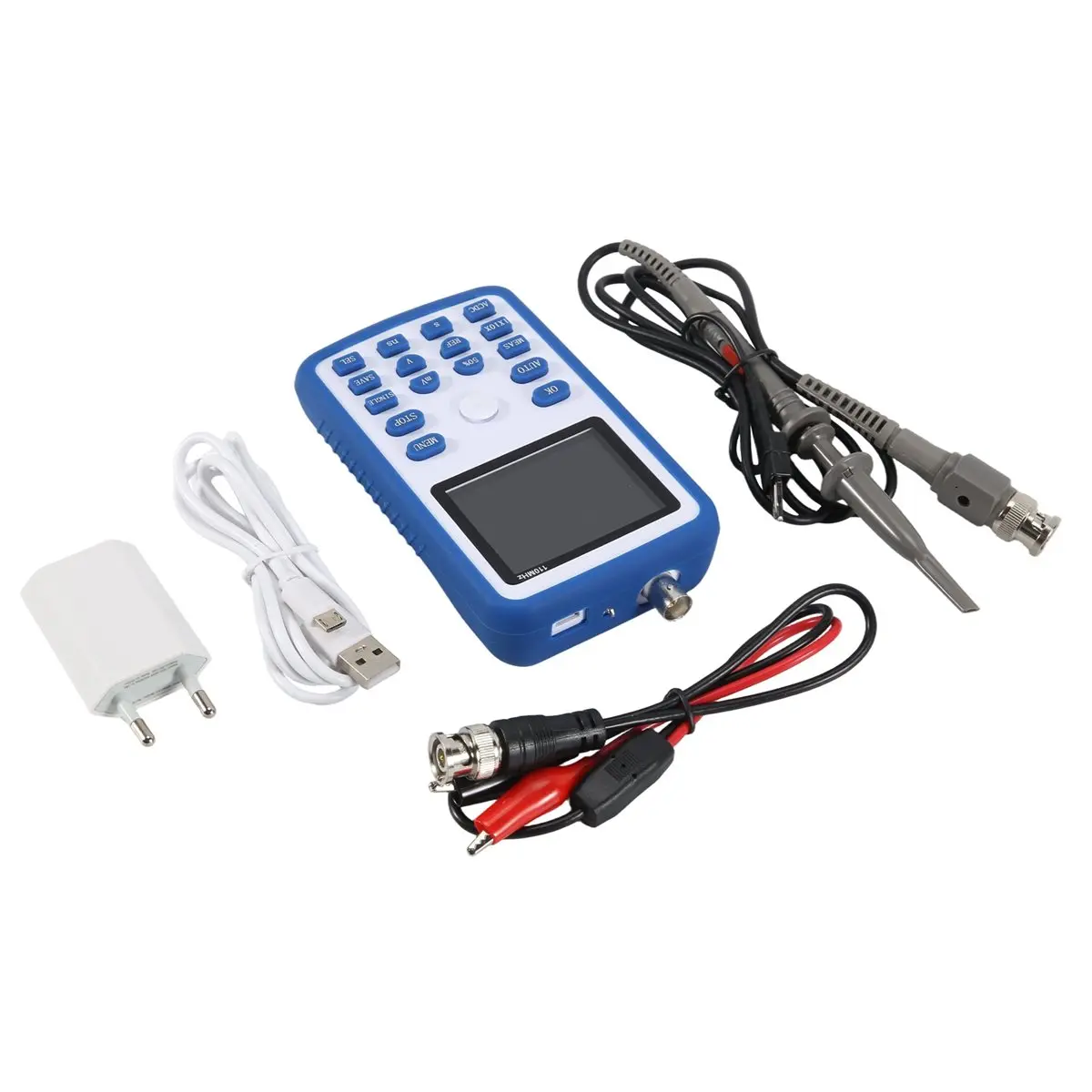 Goodprice 1C15 Mini Handheld Oscilloscope Digital Sampling Rate 500MS/S Analog Bandwidth 110MHz Support Waveform Storage EU PLUG