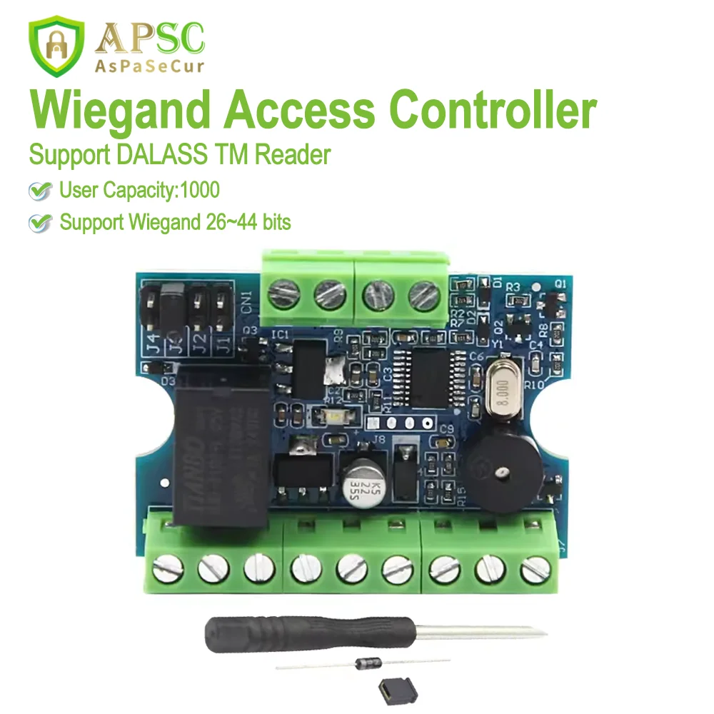 mini-controlador-de-acesso-com-suporte-para-leitor-de-cartao-wiegand-e-modulo-controlador-de-leitor-de-cartao-dallas-tm-para-sistema-eletronico-de-porta-rfid