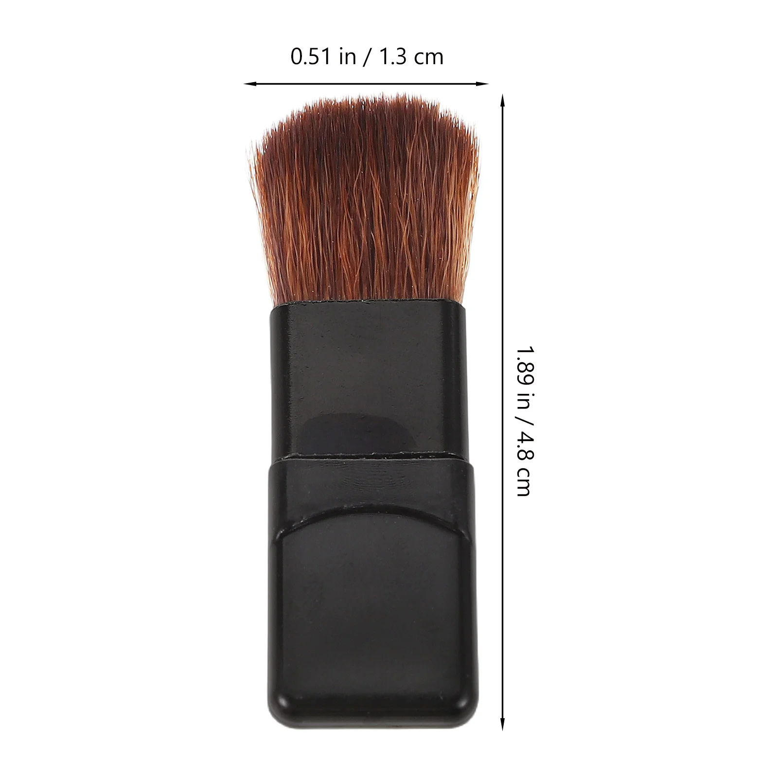 5pcs Mini Travel Brush Set Small Flat Blush Brush Portable Foundation Applicator Soft Fiber Bristles For Face Makeup Precision