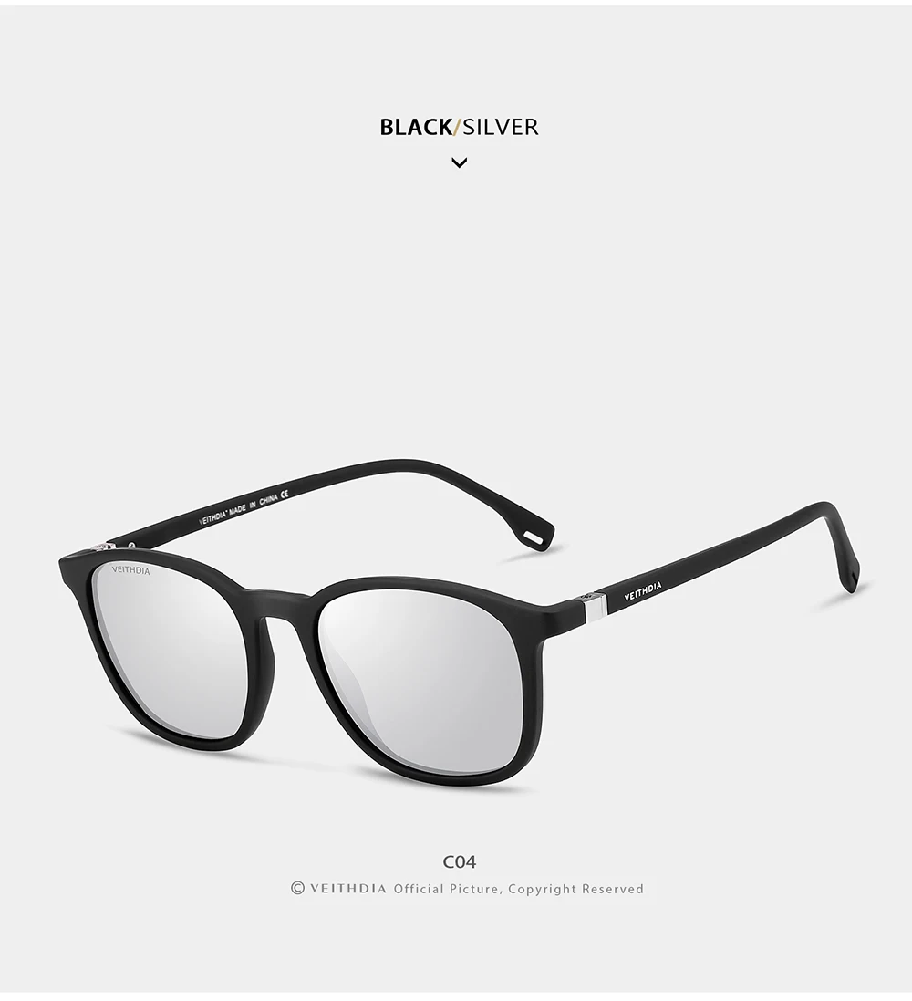 VEITHDIA Marke männer Sonnenbrille Retro TR90 Brillen Polarisierte Linse Vintage Brillen Männlich Fahren Sonnenbrille Für Frauen V7520 – Detail 17