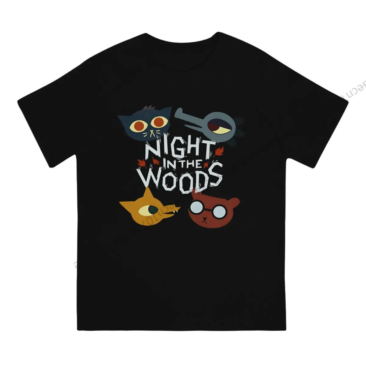 Night In Woods All Characters T Shirt Homme Men's Tshirt Cotton  Men Clothing