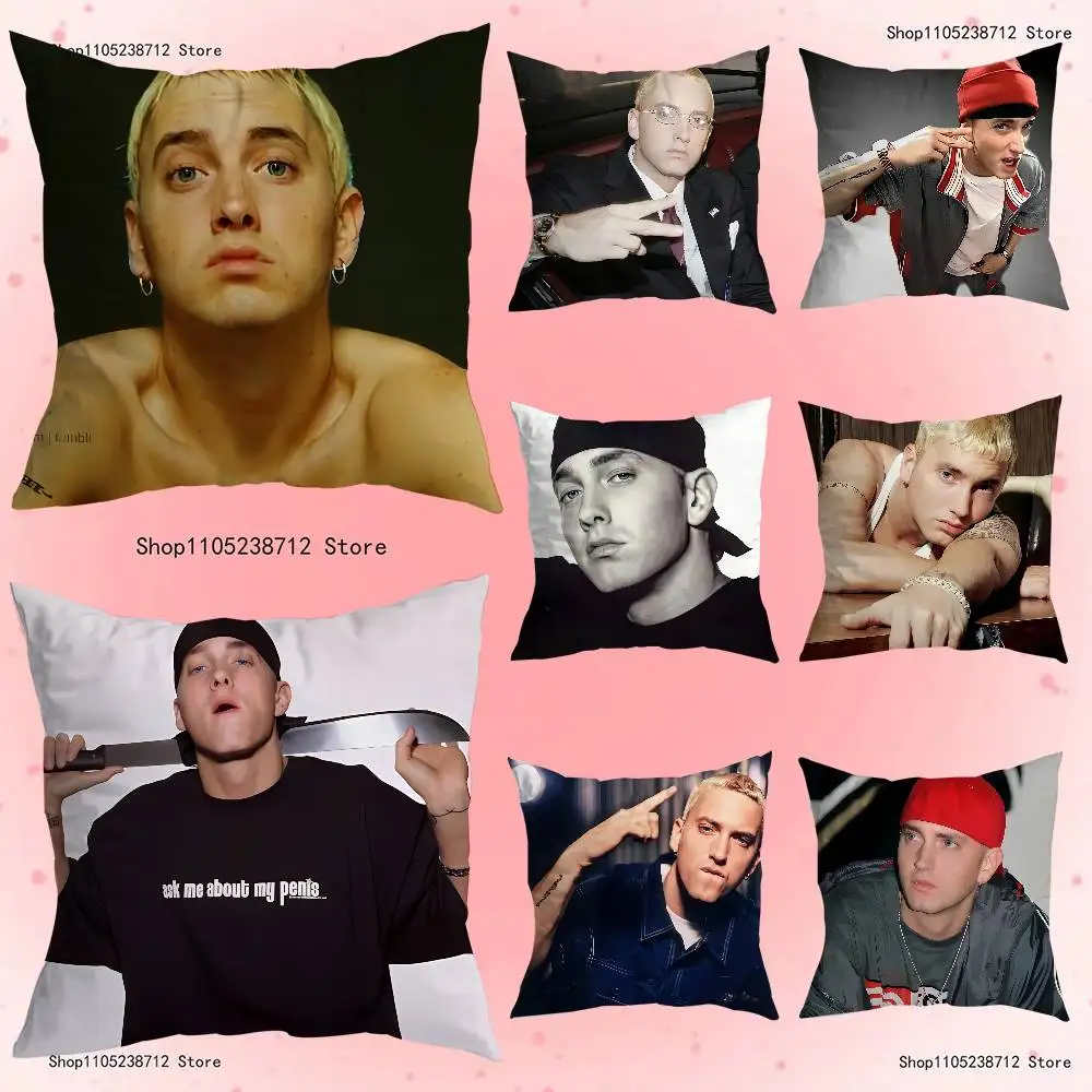 

Rapper Singers E-Eminems Pillow Case For Sofa Decor Car Office Room Printing Cushion Cover Decorations and Protector