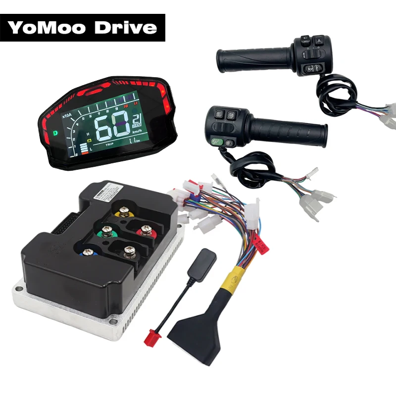 

ND84680 Fardriver Controller 4000W-6000W DC 340A Phase 680A PMSM BLDC Motor Controller with DKD ONE-LIN Display and T08 Throttle
