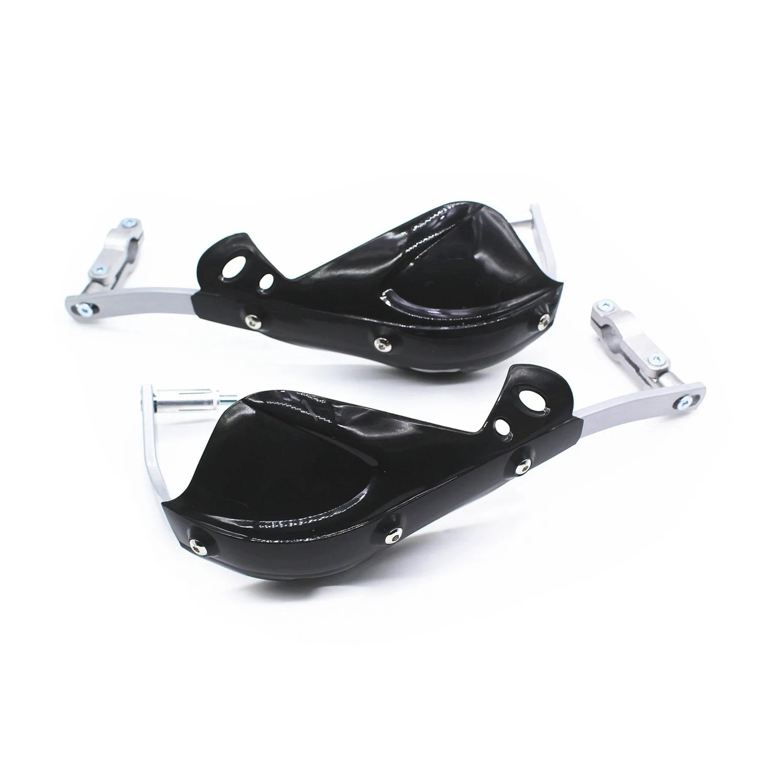 Motorrad-Lenkergriffe mit Schutzhüllen, stoßfeste Windschutzscheibe, halbe Abdeckung, Aluminium-Handschützer, Schutzausrüstung