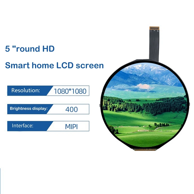 5 Inch IPS Round Screen 1080X1080 High-Definition LCD Display Screen MIPI Interface Display Smart Home LCD