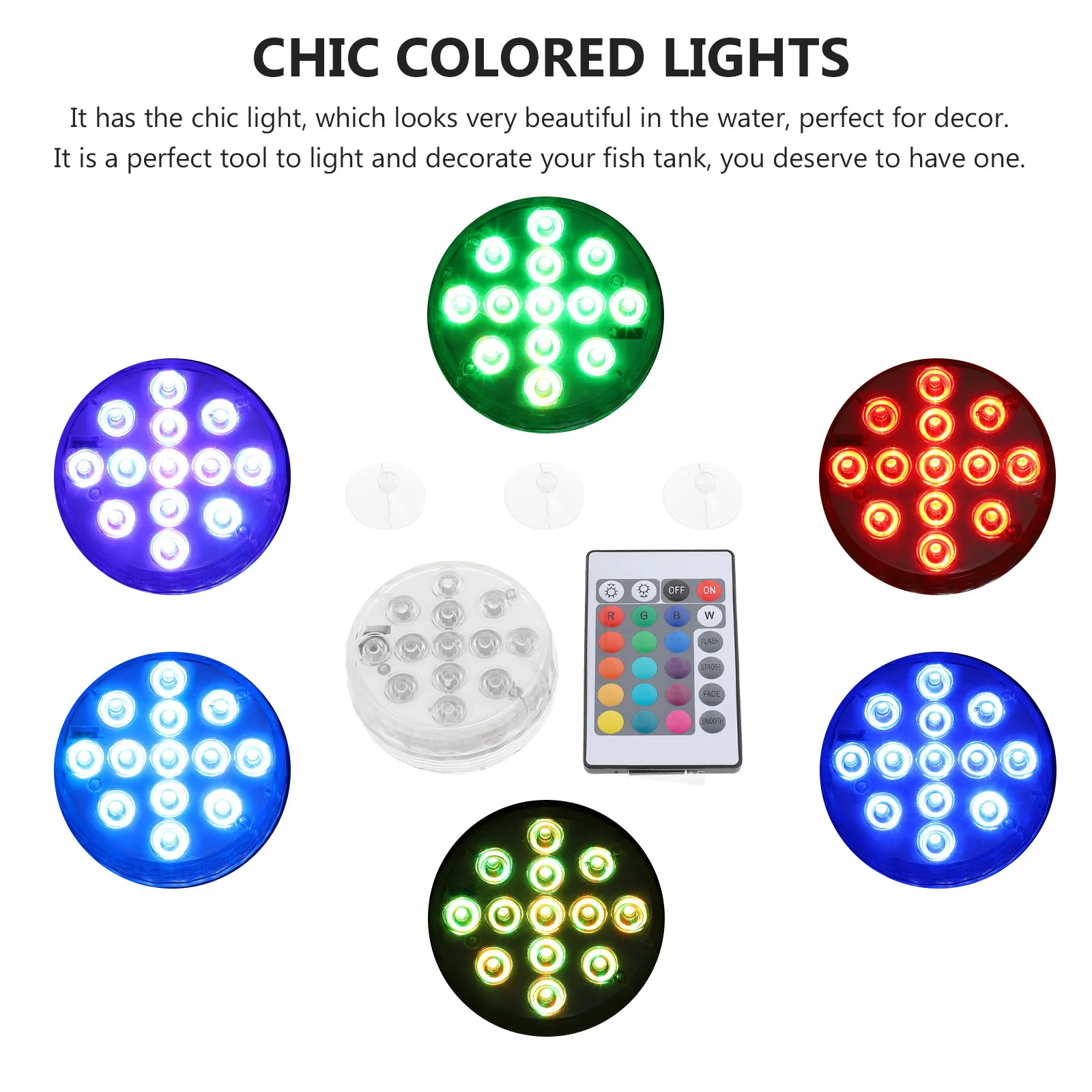 

1Set Remote Controlled Underwater Pool Light Waterproof Submersible Lamp Bath Fish Tank Decor Pool Light Bathtub Lamp