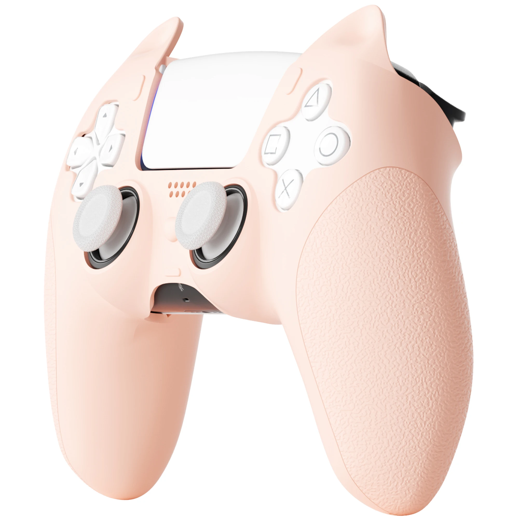 

Cute Cat Ear Controller Silicone Case,Anti-Slip Soft Skin Controller Cover Compatible with Charging Station,Protector for PS5