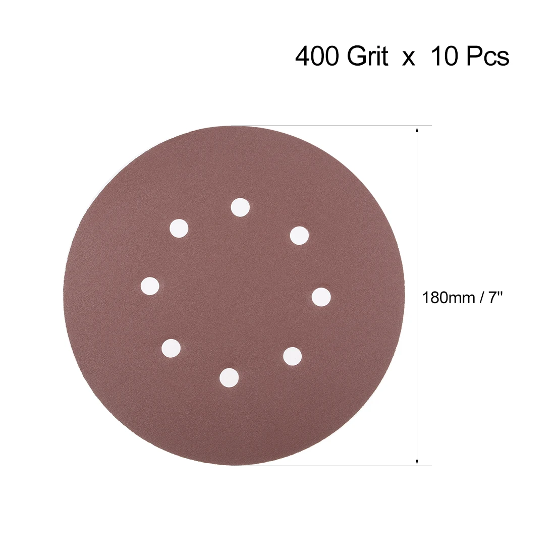 10 Buah 7 Inci 8 Lubang Kait dan Lingkaran Pengamplasan Disk 40-2000Grit Berkelompok Amplas Acak Orbital Sander Kertas Abrasive Alat Poles