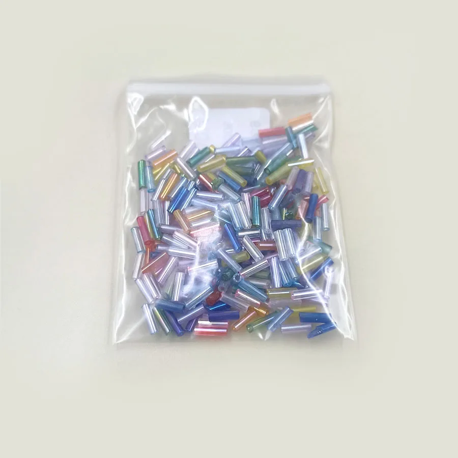 About 300Pcs 2x7mm Long Tube Glass Beads For Jewelry Making Multi-color Necklace Bracelets Spacer Bead DIY Accessories