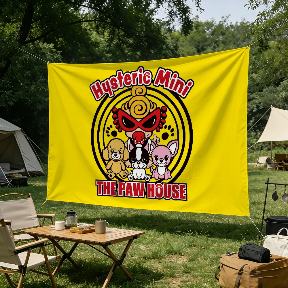 Fashion Brand H-Hysteric M-Mini flag Advertising Banner for Camping Decoration Outdoor & Garage Wall Hanging Decorations