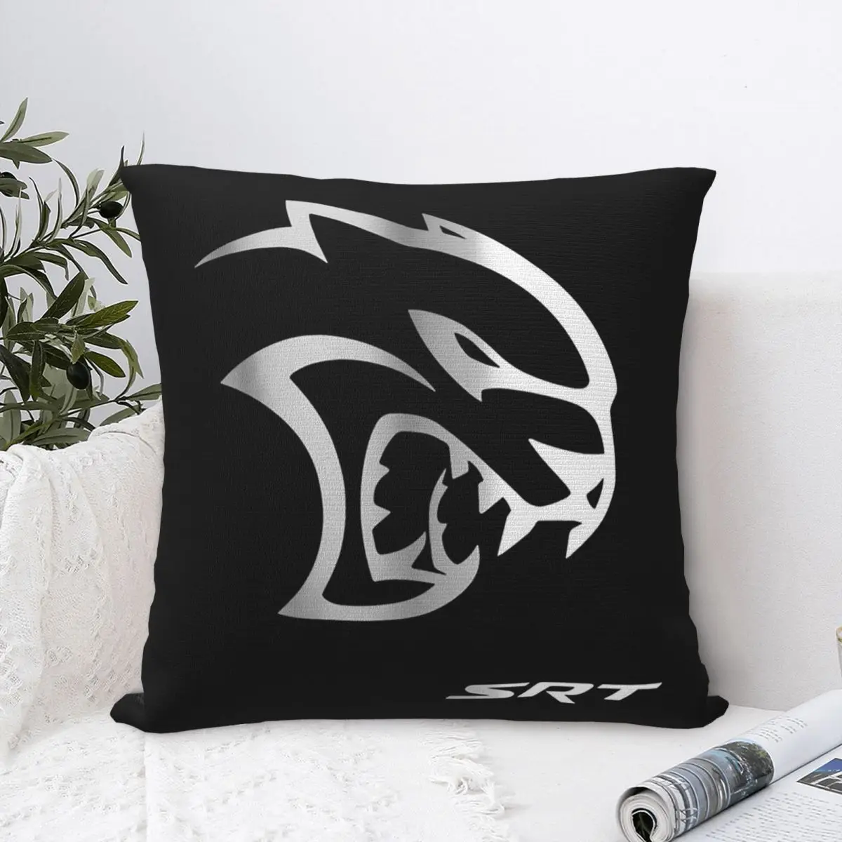 SRT Hellcat Demon Dodge Challenger Car Racing Pillowcase Pillows Cover Cushion Comfort Throw Pillow Decorative Cushions Used