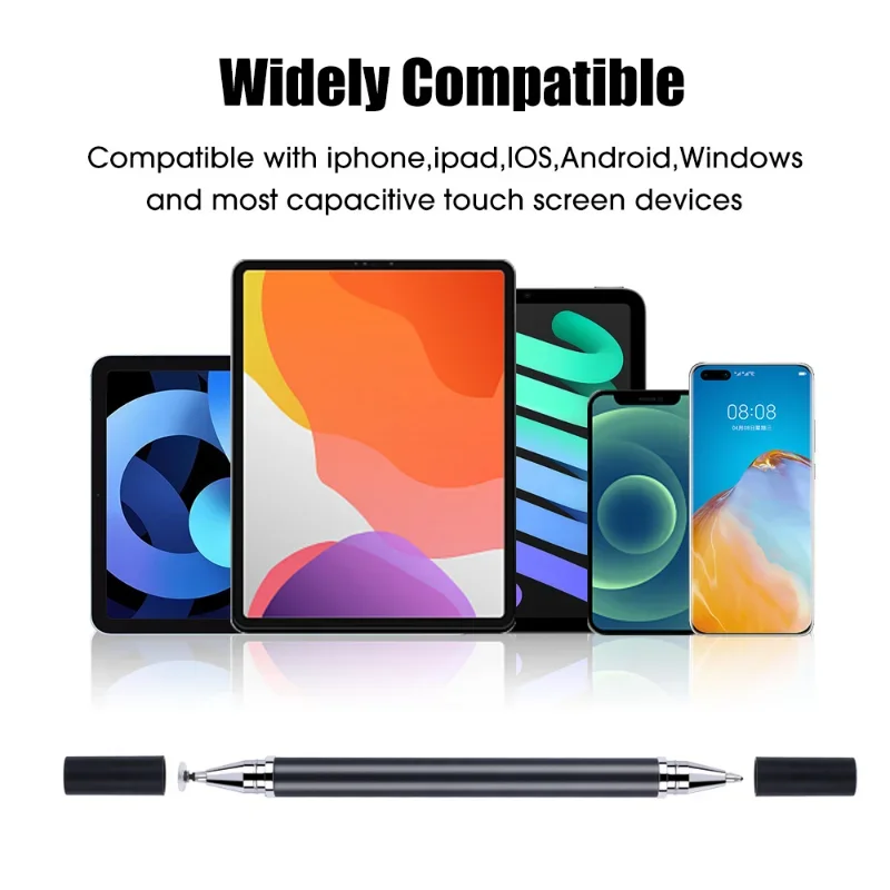 2In1 Stylus Pen Universal Capacitive for Tablet Mobile Android Phone IPad Accessories DrawingTablet Capacitive Screen Touch Pen