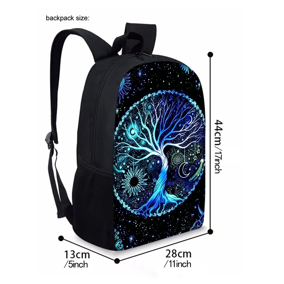 Tree Of Life Three Piece Set Backpacks for Boy/Girls Best Gifts 2D Cartoon Waterproof Fashionable School Bag for Children