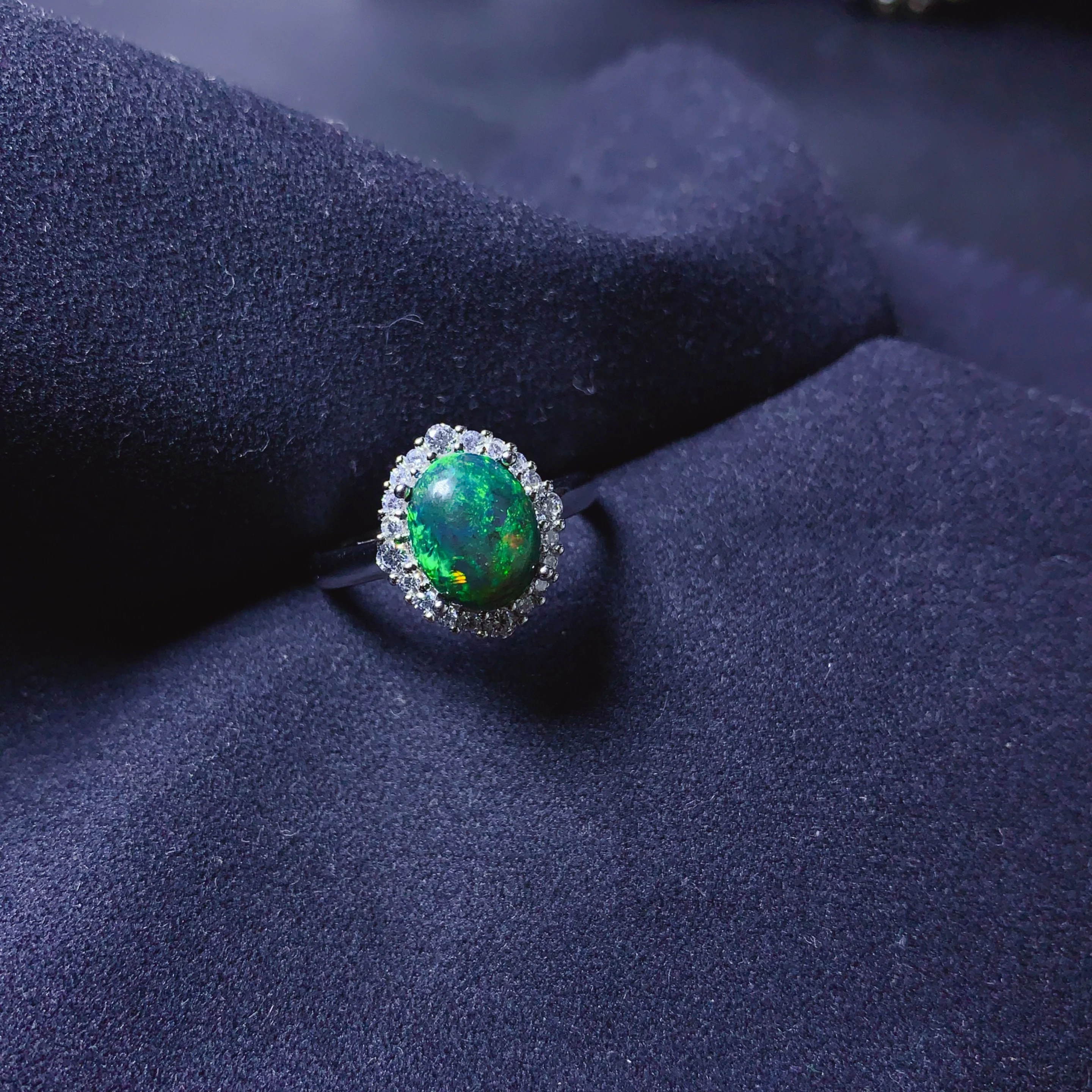 YULEM 925 Silver 8x10mm BlackOpal Ring Allergy Free Natural Black Opal Earrings with 18K Gold Plated