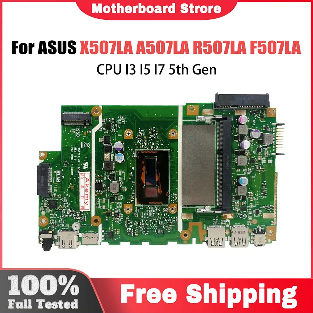 

X507LA Notebook Mainboard For ASUS X507L A507LA R507LA F507LA A507L R507L F507L Laptop Motherboard CPU I3 I5 I7 5th Gen